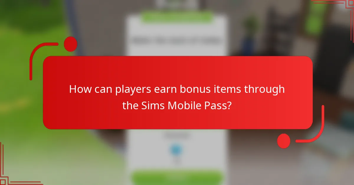 How can players earn bonus items through the Sims Mobile Pass?