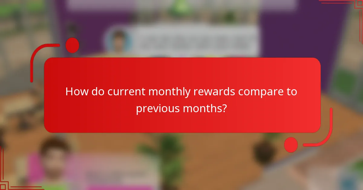 How do current monthly rewards compare to previous months?